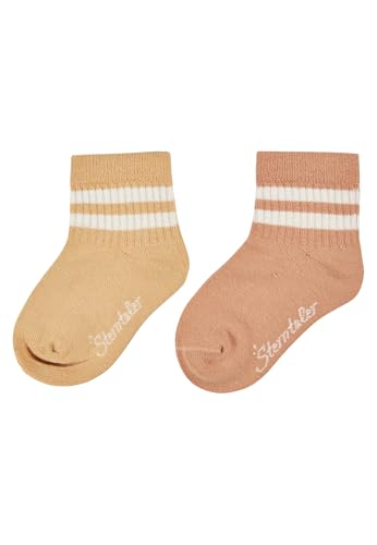 Sterntaler Socken Doppelpack Coolmax Rippe - Baby und Kindersocken kurz - klassische Rippstruktur - Sport Socke - klimaregulierend - optimale Passform - 2er Pack Unisex Socken - lichtbraun, Größe 26 von Sterntaler
