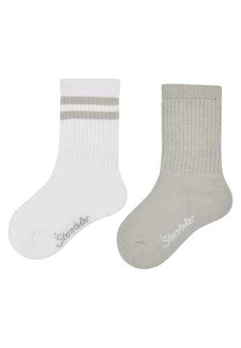 Sterntaler Socken Doppelpack Coolmax Rippe - Baby und Kindersocken kurz - klassische Rippstruktur - Sport Socke - klimaregulierend - optimale Passform - 2er Pack Unisex Strümpfe - blau, Größe 22 von Sterntaler