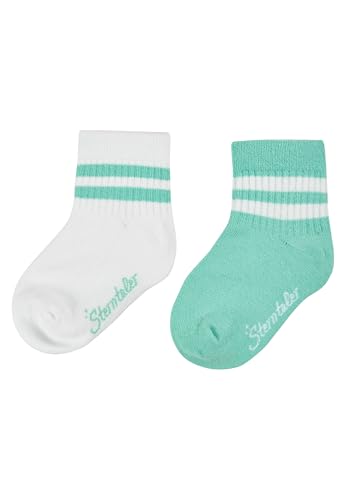 Sterntaler Socken Doppelpack Coolmax Rippe - Baby und Kindersocken kurz - klassische Rippstruktur - Sport Socke - klimaregulierend - optimale Passform - 2er Pack Unisex Strümpfe- jadegrün, Größe 26 von Sterntaler