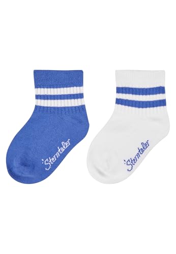 Sterntaler Socken Doppelpack Coolmax Rippe - Baby und Kindersocken kurz - klassische Rippstruktur - Sport Socke - klimaregulierend - optimale Passform - 2er Pack Unisex Strümpfe - kobaltblau, Größe 34 von Sterntaler