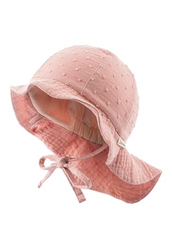 Sterntaler Sonnenhut Punkte - Mädchen Sommerhut aus Musselin - UV-Schutz 30 Sonnenhut - mit Nackenschutz - zum Binden - Futter aus Batist - Baby und Kinder Kopfbedeckung - mattrosa, Größe 43 Sterntaler Sonnenhut Punkte - Mädchen Sommerhut aus Musselin - UV-Schutz 30 Sonnenhut - mit Nackenschutz - zum Binden - Futter aus Batist - Baby und Kinder Kopfbedeckung - mattrosa, Größe 43 von Sterntaler