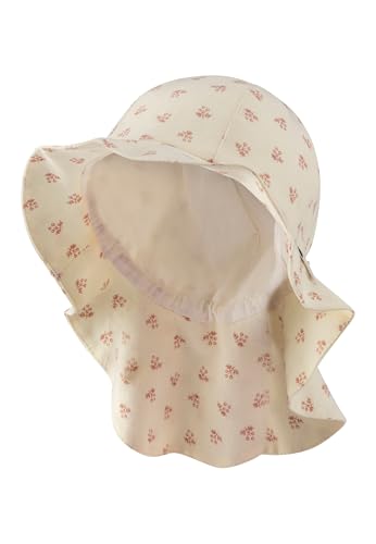 Sterntaler Sonnenhut Sträußchen - Mädchen Sommerhut - Strandhut - mit Nackenschutz - Größe verstellbar - Futter aus Batist (Bio) - Baby und Kinder Kopfbedeckung - Natur, Größe 51 von Sterntaler