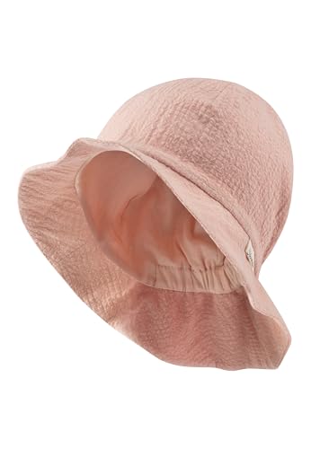 Sterntaler Sonnenhut Struktur - Mädchen Sommerhut - UV-Schutz 50+ Fischerhut mit Nackenschutz - elastisches Gummiband - Futter aus Batist (Bio) - Baby und Kinder Kopfbedeckung - perlrosa,Größe 51 von Sterntaler
