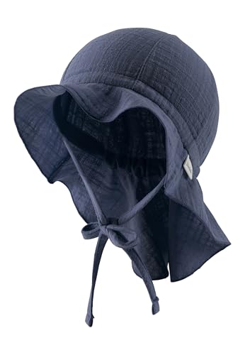 Sterntaler Sonnenhut Uni - Sommerhut aus luftigem Baumwoll Musslin - elastisches Gummiband - zum Binden - Unisex Mütze mit Nackenschutz - Baby und Kinder Kopfbedeckung - blau, Größe 45 Sterntaler Sonnenhut Uni - Sommerhut aus luftigem Baumwoll Musslin - elastisches Gummiband - zum Binden - Unisex Mütze mit Nackenschutz - Baby und Kinder Kopfbedeckung - blau, Größe 45 von Sterntaler