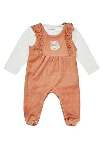Sterntaler Strampler Set Sunny - Baby Strampler aus Nicki mit Pferd Sunny Applikation - Langarm Shirt Jersey - Drucknöpfe im Schritt - bequemer Mädchen Zweiteiler ab Geburt - lichtbraun,Größe 56 von Sterntaler