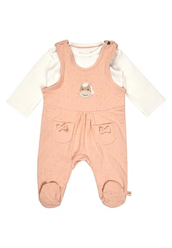 Sterntaler Strampler Set Sunny – 2-teilig – Strampler mit Fohlen-Applikation & Langarmbody – Baumwolljersey – bequemer Zweiteiler ab Geburt - MÄDCHEN – Pünktchenprint – Aprikose – Größe 62 von Sterntaler