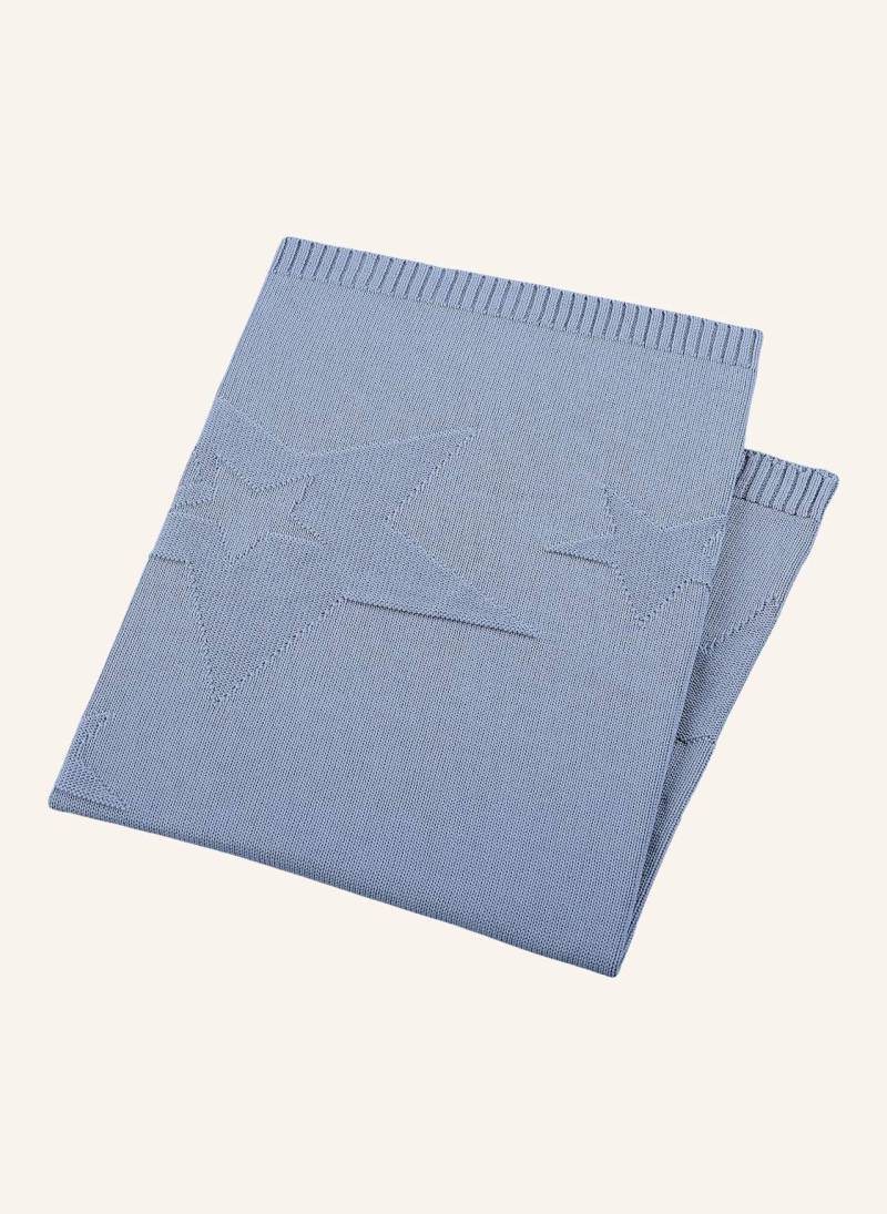 Sterntaler Strick-Schmusedecke blau von Sterntaler