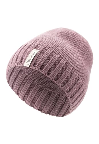 Sterntaler Strickmütze Lambswool - Mädchen Beanie mit Abschlußbund in modischem Rippenstrick - Baby Mütze aus weicher Lammwolle - Wintermütze - pastellviolett, 53 von Sterntaler