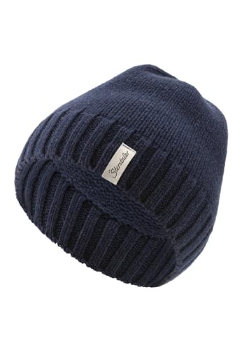 Sterntaler Strickmütze Lambswool - Unisex Beanie mit Abschlußbund in modischem Rippenstrick - Baby Mütze aus weicher Lammwolle - Wintermütze - Marine, 45 Sterntaler Strickmütze Lambswool - Unisex Beanie mit Abschlußbund in modischem Rippenstrick - Baby Mütze aus weicher Lammwolle - Wintermütze - Marine, 45 von Sterntaler