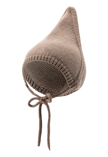 Sterntaler Strickmütze mit Zipfel - Lambswool Unisex Babymütze mit angeschnittenen Ohrenklappen und Bindeband - Wintermütze aus weicher Wolle -lichtbraun,47 Sterntaler Strickmütze mit Zipfel - Lambswool Unisex Babymütze mit angeschnittenen Ohrenklappen und Bindeband - Wintermütze aus weicher Wolle -lichtbraun,47 von Sterntaler