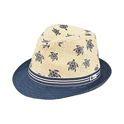 Sterntaler Strohhut Schildkröte - klassischer Sonnenhut mit allover Schilkröten Print - UV-Schutz 50+ Sommerhut - Jungen Strandkappe - Baby und Kinder Kopfbedeckung - sand, Größe 55 von Sterntaler