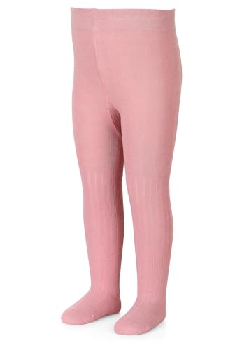 Sterntaler Strumpfhose Rippenmuster - Strumpfhose Mädchen mit elastischem Bund für bequemen Halt - Komfortable Strumpfhose vielseitig zu kombinieren - mattrosa, 62 von Sterntaler