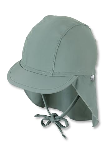 Sterntaler Schirmmütze Nacken Uni - Baby- und Kinder Mütze mit Nackenschutz und Bindeband - UV-Schutz 50+ Bademütze - Kopfbedeckung Schwimmbad und Strand - Unisex Bademode, mattgrün, Größe 51 von Sterntaler