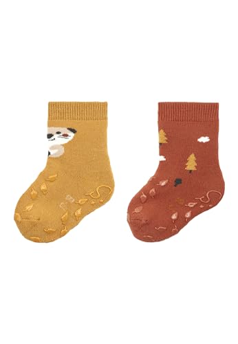 Sterntaler Unisex ABS Krabbelsocken DP Biber, Goldbraun, 16 von Sterntaler