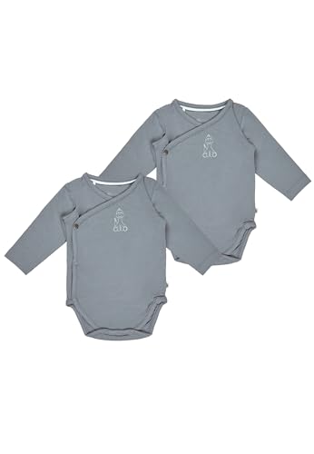 Sterntaler Unisex Baby Body Doppelpack Motiv Dino Rexi Kleinkind Unterwäsche-Satz, graublau, Normal (2er Pack) von Sterntaler