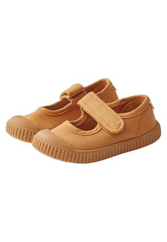 Sterntaler Halbschuh Uni - Mädchen Baby und Kleinkind Schuhe aus Baumwolle - modischer Halbschuh mit Klettverschluss - Kinder Sommerschuh mit Rutschfester Sohle, Hellbraun, Größe 26 von Sterntaler