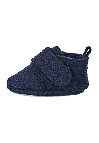 Sterntaler Unisex-Baby Krabbelschuhe Slipper, Blau Marine, 19/20 EU von Sterntaler