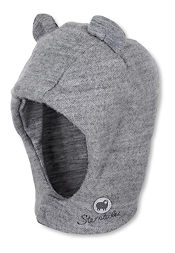 Sterntaler Unisex Baby Schalmütze aus Wolle (Merino) Mütze, Silber Melange, 41 von Sterntaler