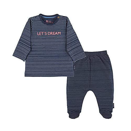 Sterntaler Unisex Baby Set Langarm-Shirt u. Hose Ringel, Marine, 68 von Sterntaler