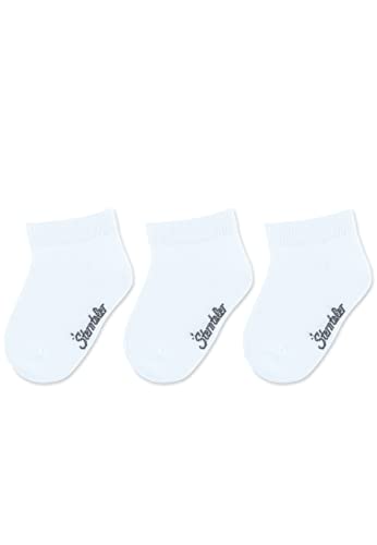 Sterntaler Unisex Kinder Sneaker Socken Baby Sneaker Söckchen 3er Pack, Weiß, 34 von Sterntaler