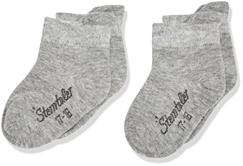 Sterntaler Sneaker-Socken Doppelpack, Alter: 5-6 Jahre, Größe: 30, Hellgrau (Silber meliert) von Sterntaler