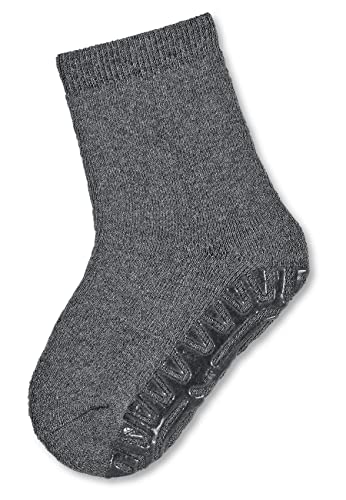 Sterntaler Mädchen Uni Soft Fli Socken, Baumwolle, Anthrazit Mel., 25W / 26L von Sterntaler