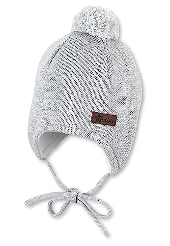 Sterntaler Unisex Baby Strickmütze Strickm tze, Silber mel., 41 EU von Sterntaler