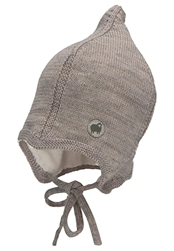 Sterntaler Unisex Baby Zipfli Strickmütze Mütze, Silber Melange, 39 von Sterntaler