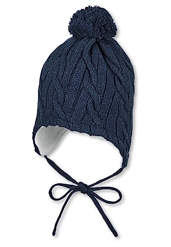 Sterntaler Unisex Baby Strickmütze Strickm tze, Blau (Marine), 53 EU von Sterntaler