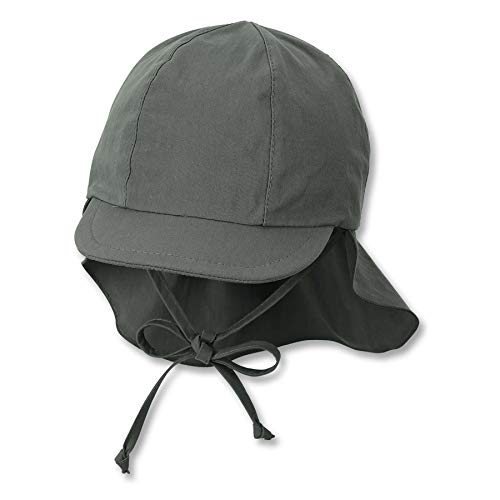 Sterntaler Unisex Baby Schirmmütze M. Nackenschutz 1512131 Winter Hut, Dunkelgrün, 49 EU von Sterntaler