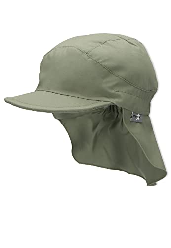 Sterntaler Schirmmütze Nacken Basic - Unisex Baby- und Kinder Mütze mit Nackenschutz - UV-Schutz 50+ Hut aus Popeline (Bio) - leichte Sommer Kopfbedeckung mit Gummiband - mattgrün, Größe 51 von Sterntaler