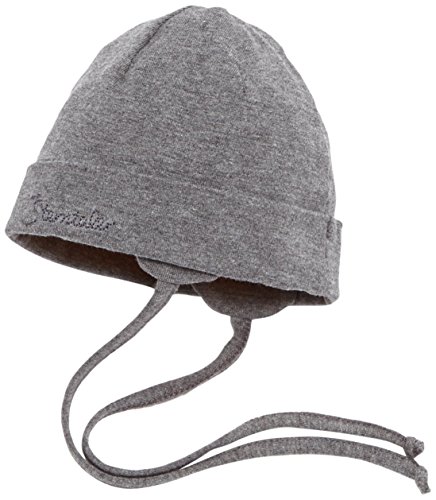 Sterntaler Unisex Beanie mit Bindebändern, Alter: ab 5-6 Monate, Größe: 43, Asphalt von Sterntaler