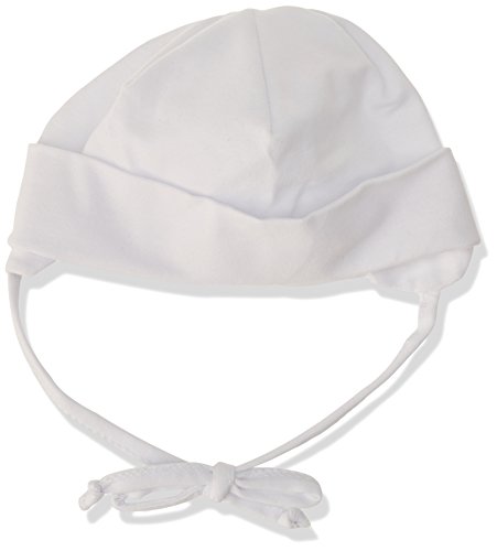 Sterntaler Unisex Beanie mit Bindebändern, Alter: ab 5-6 Monate, Größe: 43, Weiß von Sterntaler