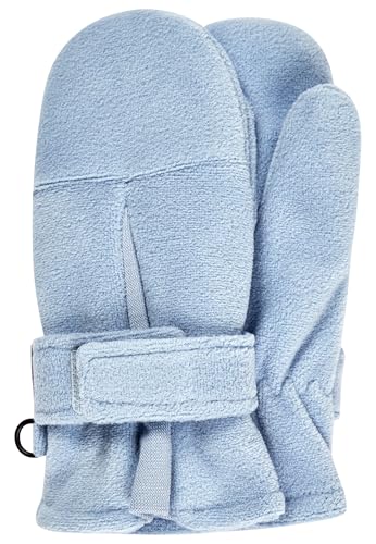 Sterntaler Fäustling mit Daumen, aus Microfleece mit Klettverschluss, gefüttert - Unisex Accessoires für Babys und Kleinkinder - weich, warm und bequem - samtblau, Gr. 3 von Sterntaler