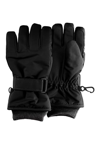 Sterntaler Fingerhandschuhe Rips wasserdicht – Warme Kinderhandschuhe mit Thinsulate-Futter, Klettverschluss & Strickbündchen– Unisex Handschuhe für Winter, Outdoor, Schnee – dunkelgrau, Größe 6 von Sterntaler