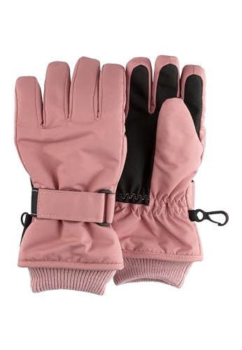 Sterntaler Fingerhandschuhe Rips wasserdicht – Warme Kinderhandschuhe mit Thinsulate-Futter, Klettverschluss & Strickbündchen– Mädchen Handschuhe für Winter, Outdoor, Schnee – perlrosa, Größe 5 von Sterntaler
