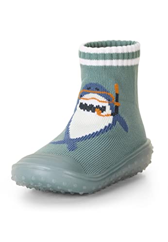 Sterntaler Unisex Kinder Adventure Hai Socken, dunkelgrün, 23/24 EU von Sterntaler