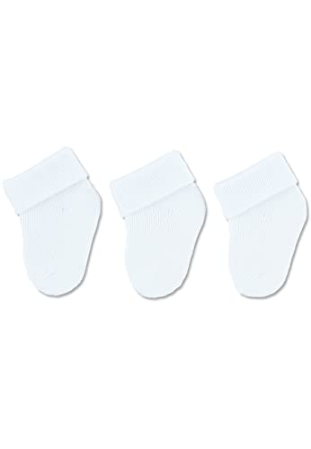 Sterntaler Unisex Kinder Baby Socken Erstlingssöckchen 3er Pack, Weiß, Einheitsgröße von Sterntaler