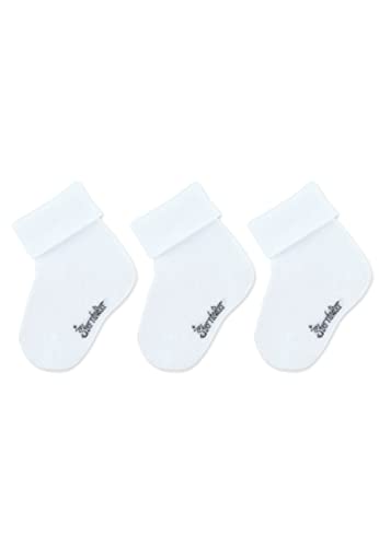 Sterntaler Unisex Kinder Baby Socken Söckchen 3er Pack Uni, Weiß, 14 von Sterntaler