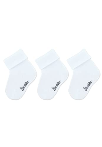 Sterntaler Unisex Kinder Baby Socken Söckchen 3er Pack Uni, Weiß, 16 von Sterntaler