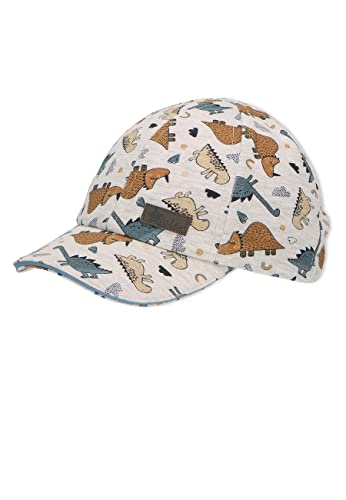 Sterntaler Basecap Dino Druck - Jungen Baseball Cap elastisch mit Gummizug - Sommer Basecap mit festem Schirm - Sportive Baby und Kinder Schirmkappe, UV-Schutz 50+, Silber, Größe 55 Sterntaler Basecap Dino Druck - Jungen Baseball Cap elastisch mit Gummizug - Sommer Basecap mit festem Schirm - Sportive Baby und Kinder Schirmkappe, UV-Schutz 50+, Silber, Größe 55 von Sterntaler