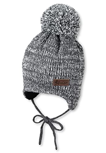 Sterntaler Unisex Kinder Fingerhandschuhe Kinder Fingerhandschuh Zweifarbig Handschuh, dunkelgrau, 43 von Sterntaler