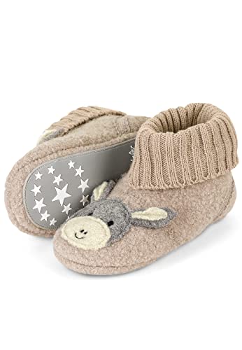 Sterntaler Hausschuhe Esel Emmi - Unisex Hausschuhe aus Wollfilz - bequemer Baby und Kinder Hüttenschuh mit rutschfester Sohle - Kindergarten Pantoffeln mit elastischem Strickbund, beige, Größe 24 Sterntaler Hausschuhe Esel Emmi - Unisex Hausschuhe aus Wollfilz - bequemer Baby und Kinder Hüttenschuh mit rutschfester Sohle - Kindergarten Pantoffeln mit elastischem Strickbund, beige, Größe 24 von Sterntaler