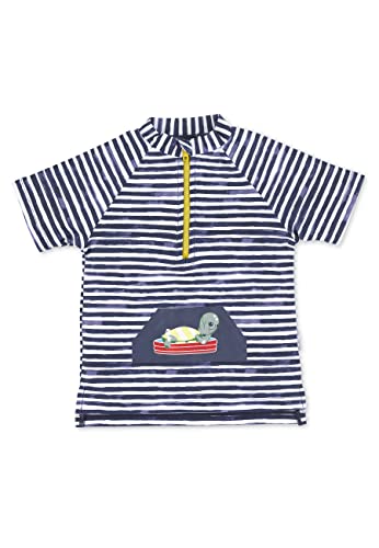 Sterntaler Unisex Kinder Jungen Schwimmshirt Kurzarm Kinder Schildkröte Schwimmbekleidung UV-Schutz 50+ marine, 104 von Sterntaler