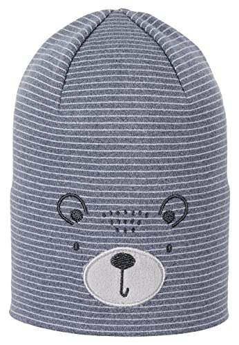 Sterntaler Unisex Kinder Mütze Baby Beanie Mütze Bär, Blau, 49 von Sterntaler