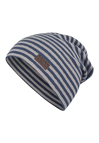 Sterntaler Unisex Kinder Mütze Baby Beanie Mütze Streifen, mittelblau, 57 von Sterntaler