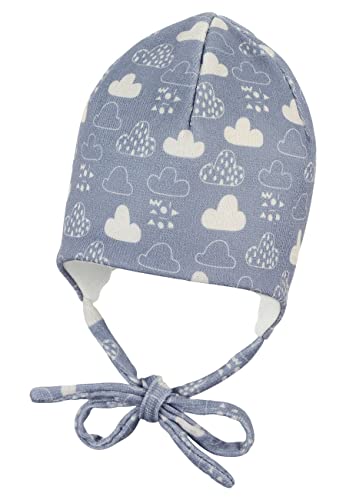 Sterntaler Unisex Kinder Mütze Baby Beanie Mütze Wolken, Blau, 35 von Sterntaler