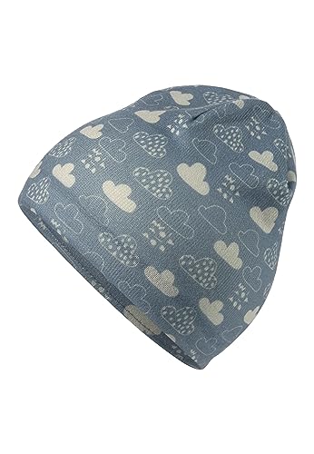 Sterntaler Unisex Kinder Mütze Baby Beanie Mütze Wolken, Blau, 39 von Sterntaler