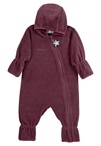 Sterntaler Unisex Kinder Overall Baby Fleece Overall, Dunkelrot, 56 von Sterntaler