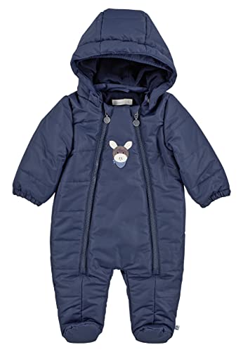 Sterntaler Unisex Kinder Overall Baby Overall Gesteppt mit Kapuze Esel Emmi, Marine, 50 von Sterntaler